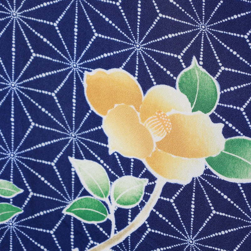 Japanese kimono used <Komon> L-size silk 100% /B742