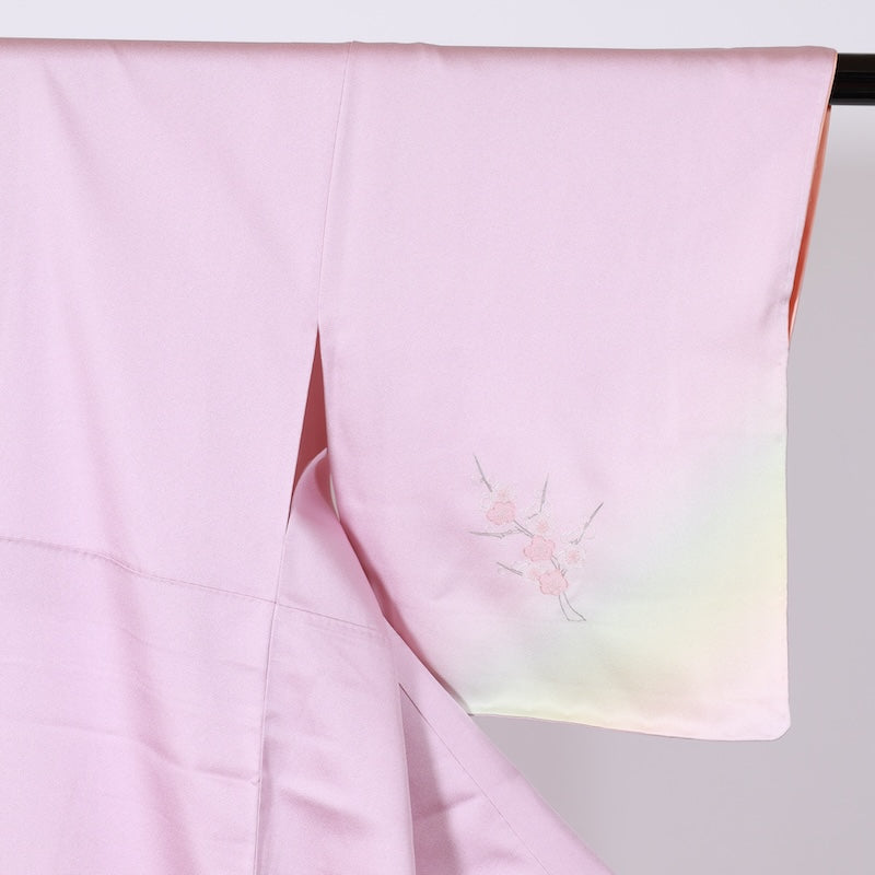 Japanease kimono New(Houmongi) L-size 100% silk /K121Brand new, never used, light purple, blue, gray, brown, cherry blossom, Suzhou embroidery, Kasen