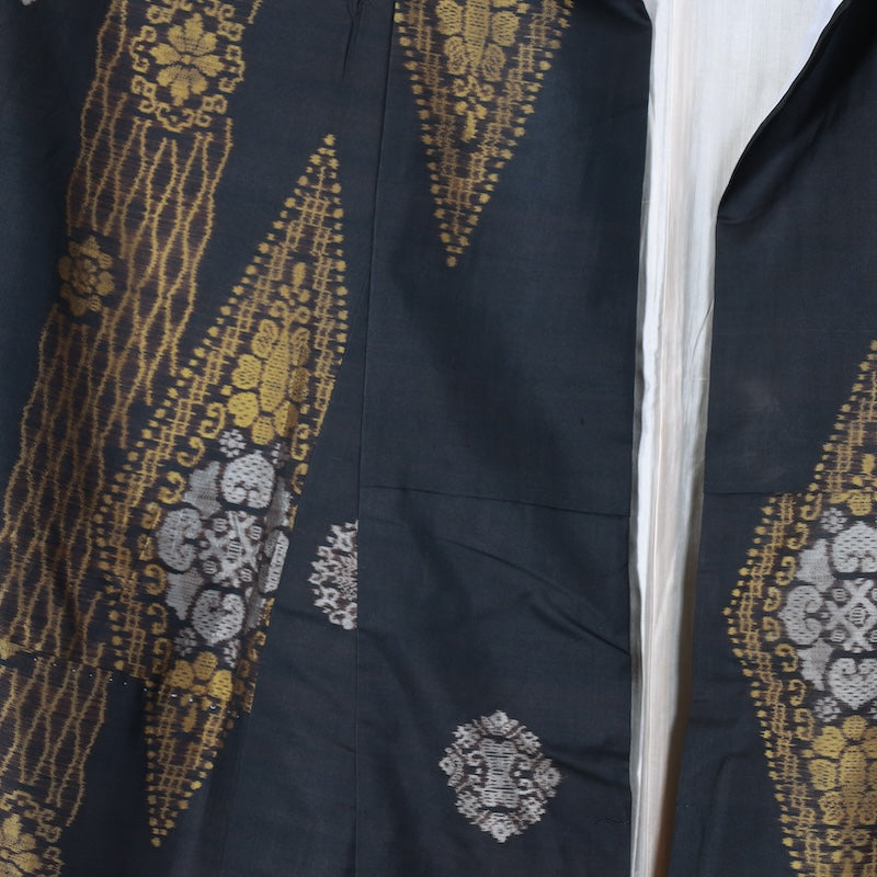 Japanese kimono used <Tsumugi> Msize silk 100% /T388