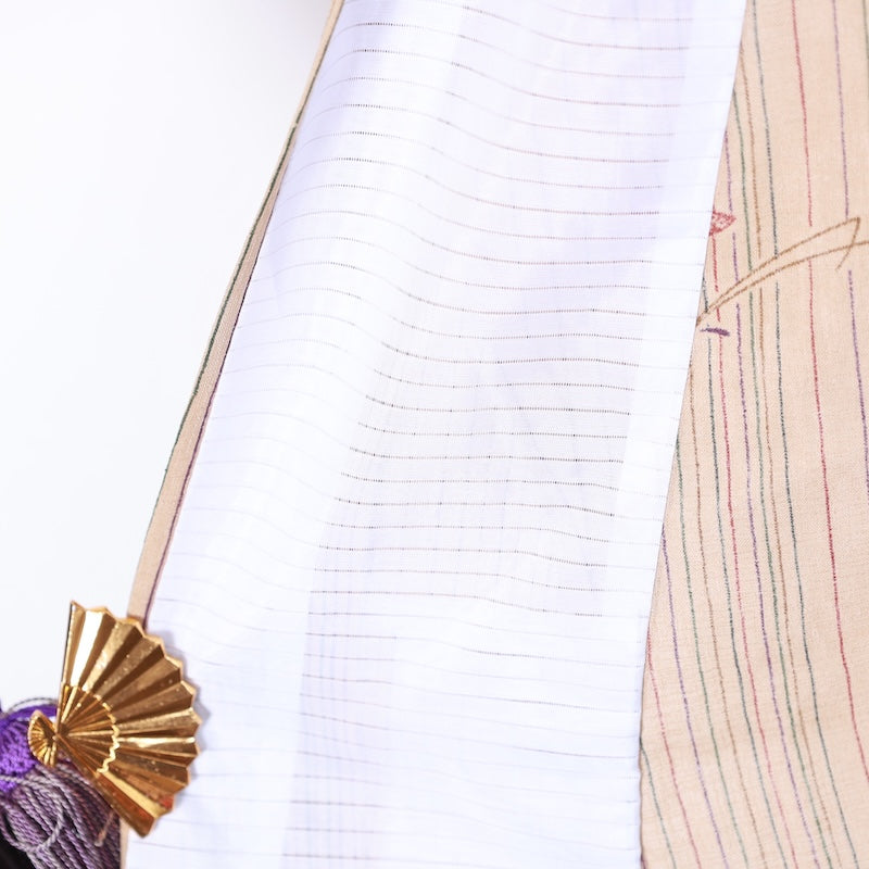 Japanese kimono used <Komon> Msize polyester /T387