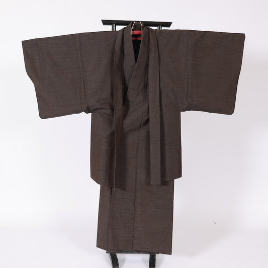 Japanese Men’s kimono Men’s kimono jacket 2piece set M-size 100% silk / B120