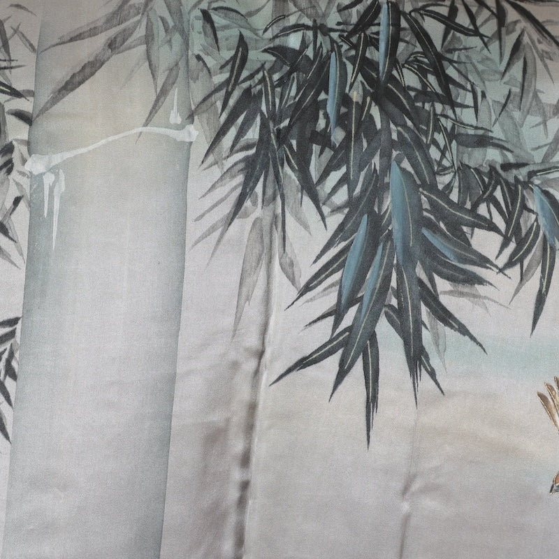 Japanese Men’s kimono Men’s kimono jacket 2piece set L-size 100% silk / B126