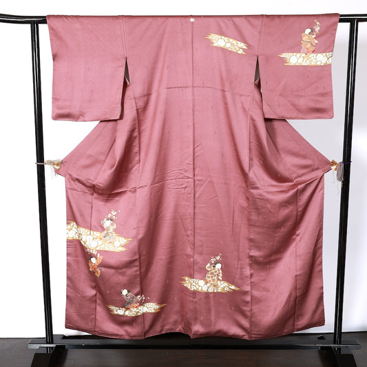 Japanese kimono (Tsukesage) M-size 100% silk K171