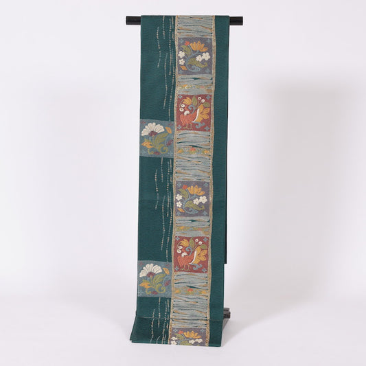 Japanese kimono sash belt (Hukuro-obi) 100% silk /B133