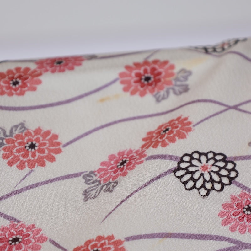 Japanese kimono used <Komon> L-size silk 100% /B798
