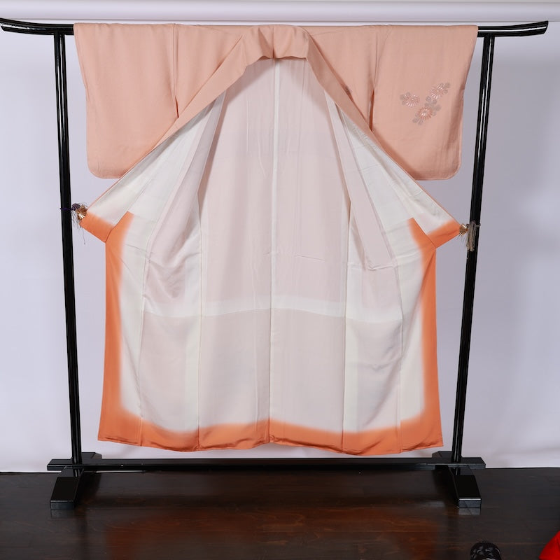 Japanese kimono Unused New <houmongi> M-size silk 100% /B804