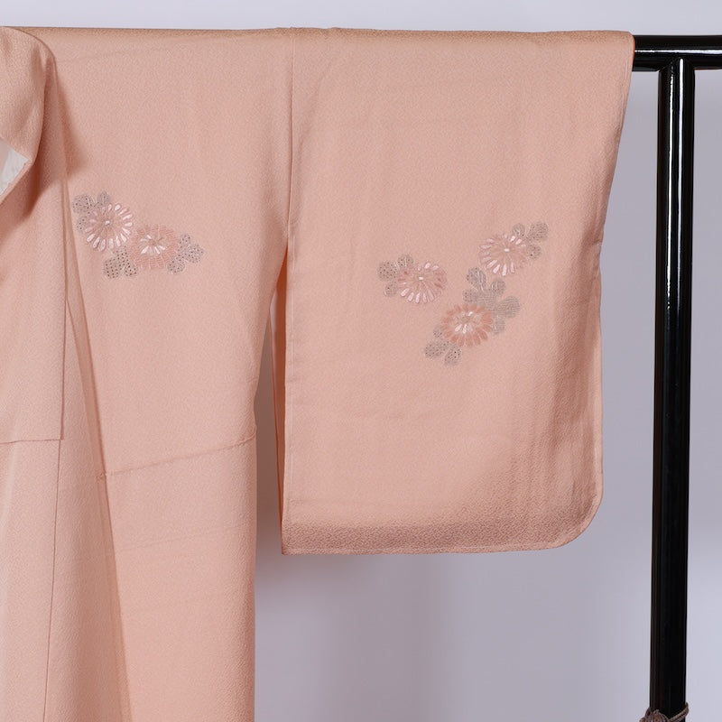 Japanese kimono Unused New <houmongi> M-size silk 100% /B804