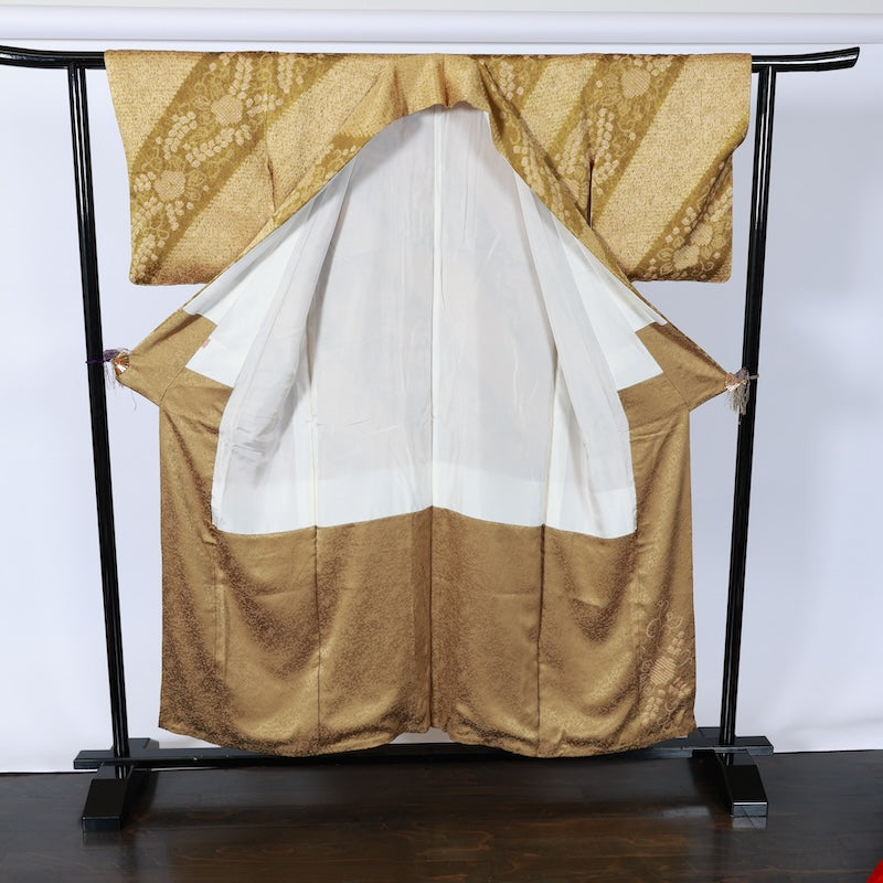 Japanese kimono Unused New <houmongi> Msize silk 100% /B801