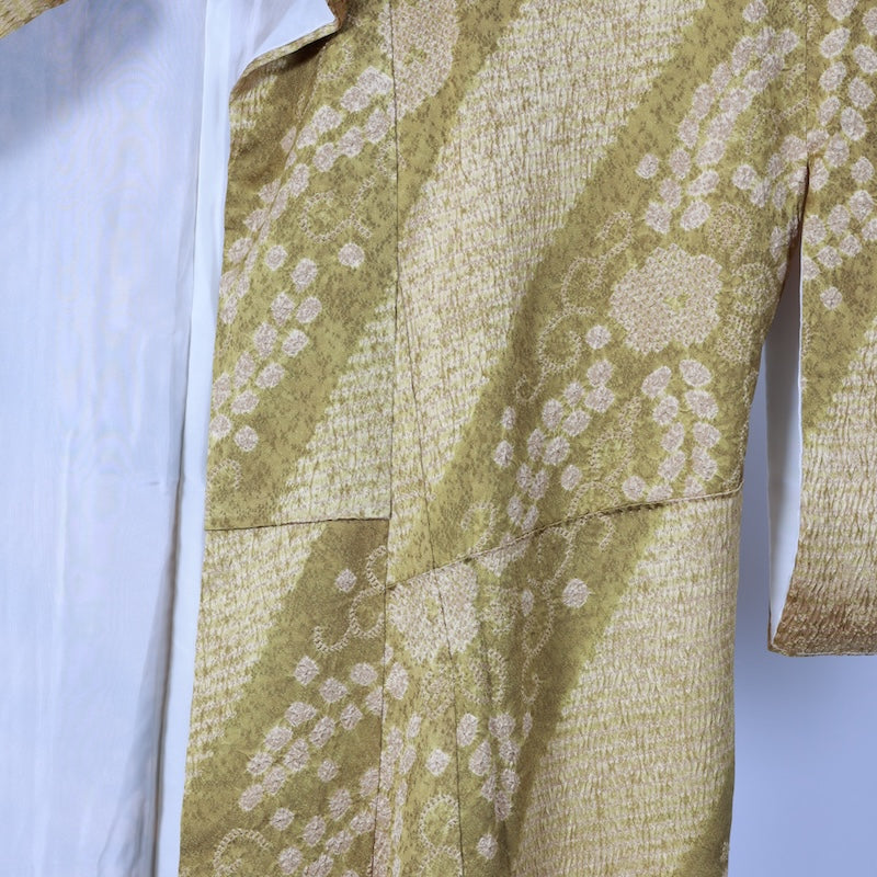 Japanese kimono Unused New <houmongi> Msize silk 100% /B801
