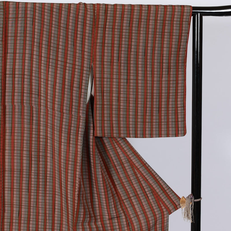 Japanese kimono Unused New <Komon> Msize silk 100% /B800