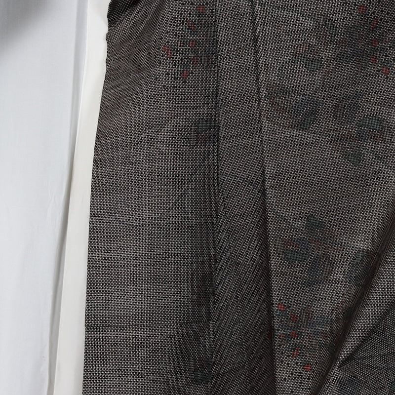 Japanese kimono used <TSumugi> Msize silk 100% /B787