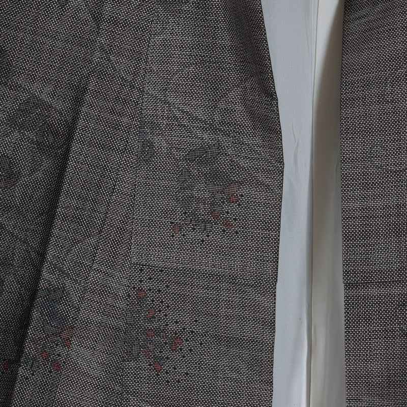 Japanese kimono used <TSumugi> Msize silk 100% /B787