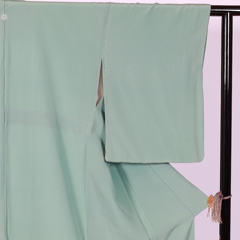 Japanese kimono used <houmongi> M-size silk 100% /B768