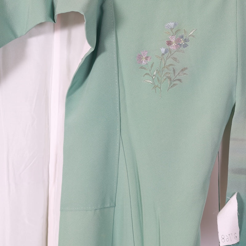 Japanese kimono used <houmongi> M-size silk 100% /B768