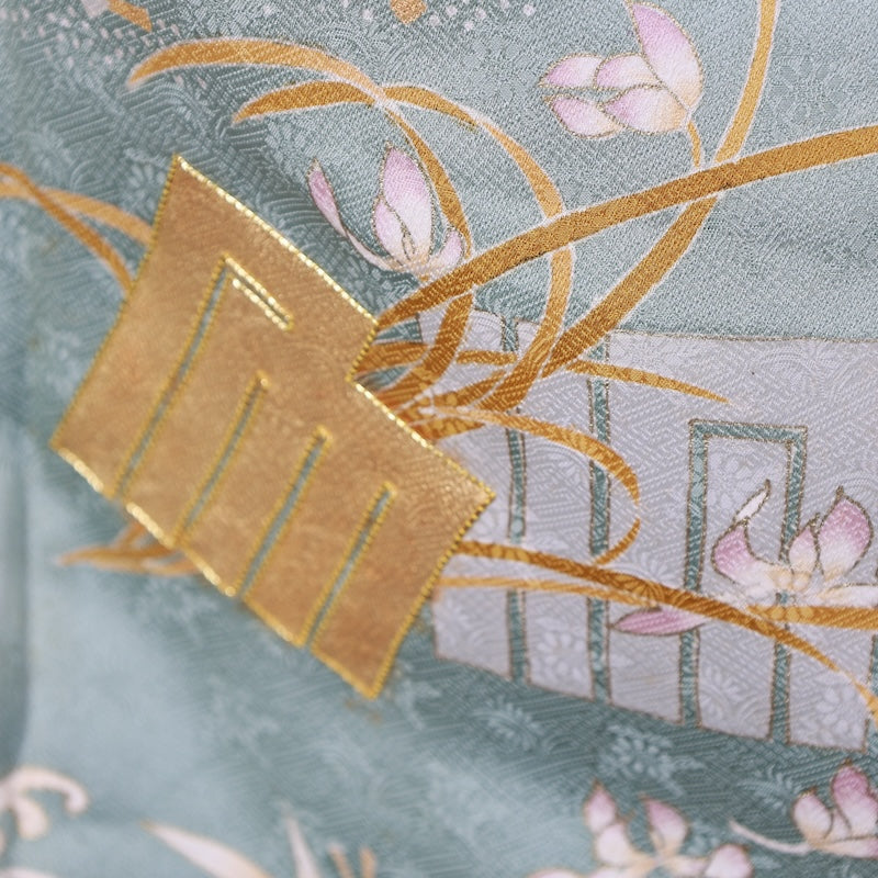 Japanese kimono used <irotomesode> L-size silk 100% /B805