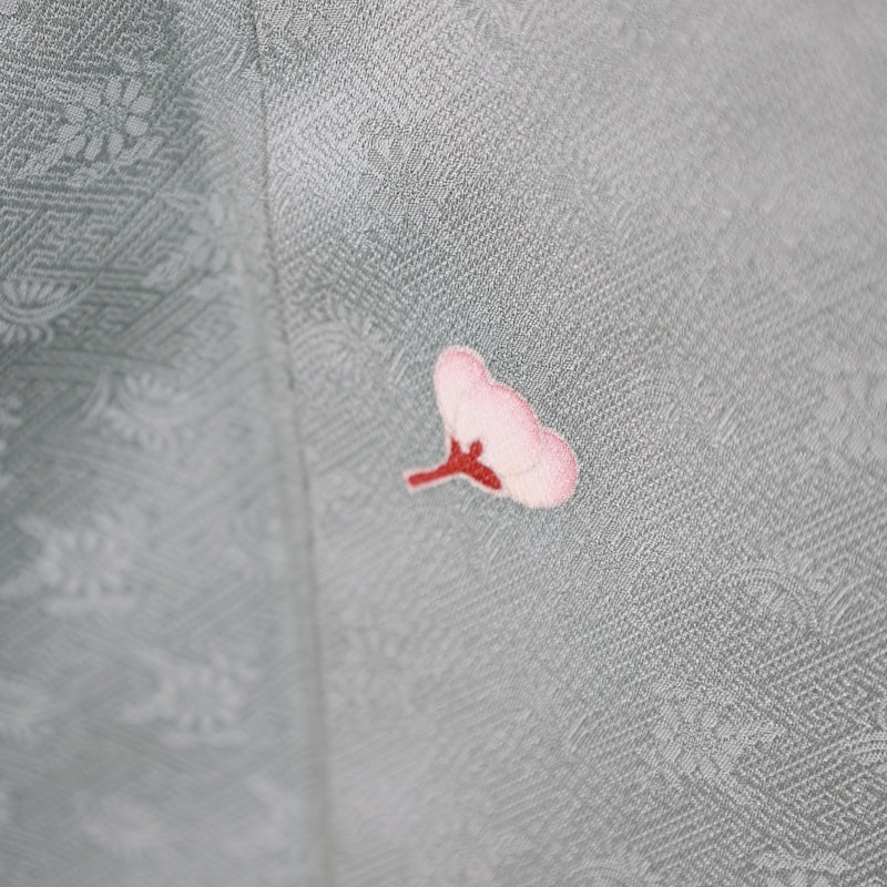 Japanese kimono used <irotomesode> L-size silk 100% /B805