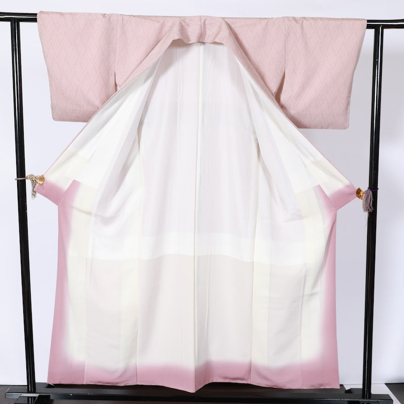 Japanease kimono used(tsumugi)size-M silk 100%/K159