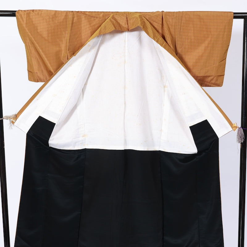 Japanease kimono used(tsumugi)size-M silk 100%/K160