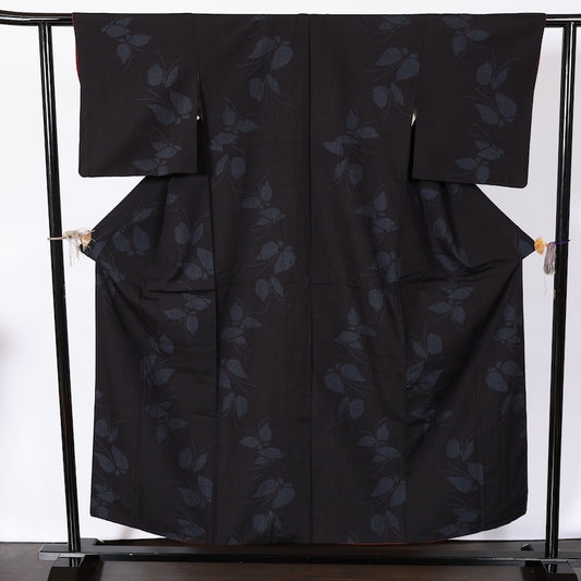 Japanease kimono used(tsumugi)size-M silk 100%/K167