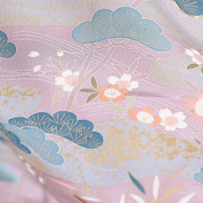 Japanese kimono Unused New <houmongi> L-size silk 100% /B840