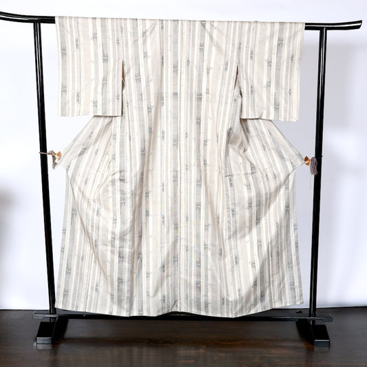 Japanease kimono used(tsumugi)size-M silk 100%/K163