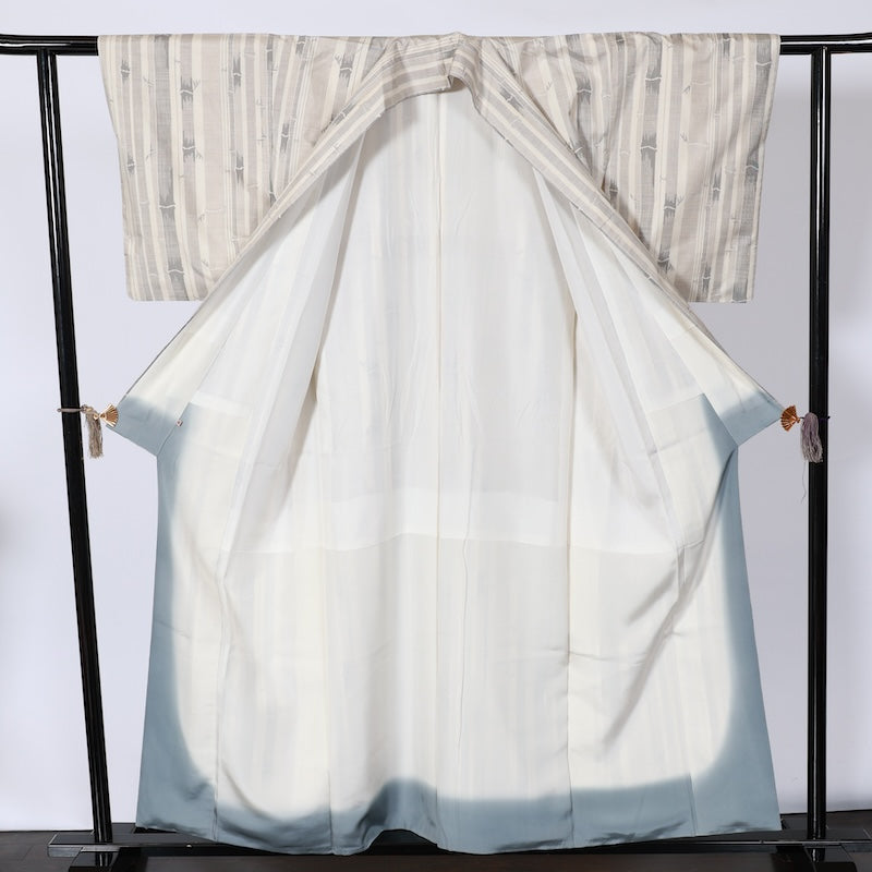 Japanease kimono used(tsumugi)size-M silk 100%/K163