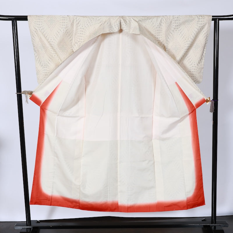 Japanease kimono Mew(tsumugi)size-S silk 100%/K1620