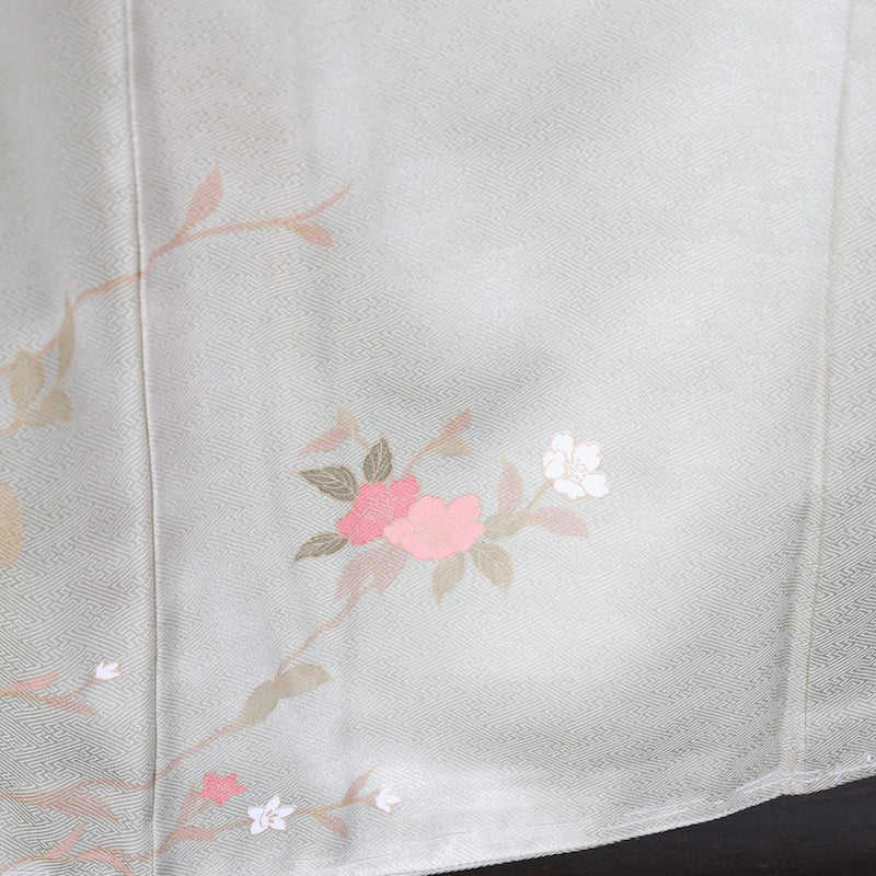 Japanese kimono Unused New <houmongi> L-size silk 100% /B836