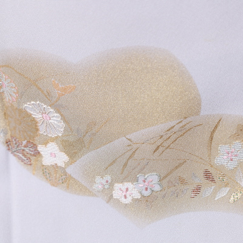 Japanese kimono used <houmongi> M-size silk 100% /B828
