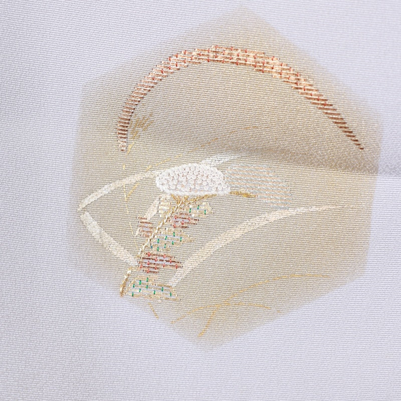 Japanese kimono used <houmongi> M-size silk 100% /B828