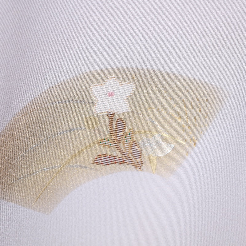 Japanese kimono used <houmongi> M-size silk 100% /B828