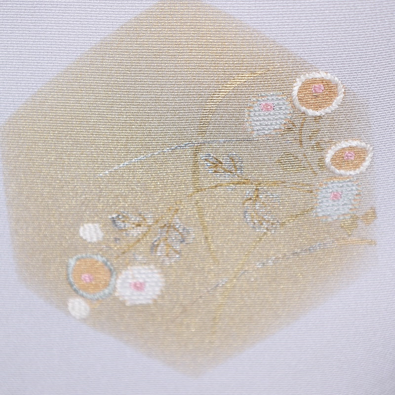 Japanese kimono used <houmongi> M-size silk 100% /B828