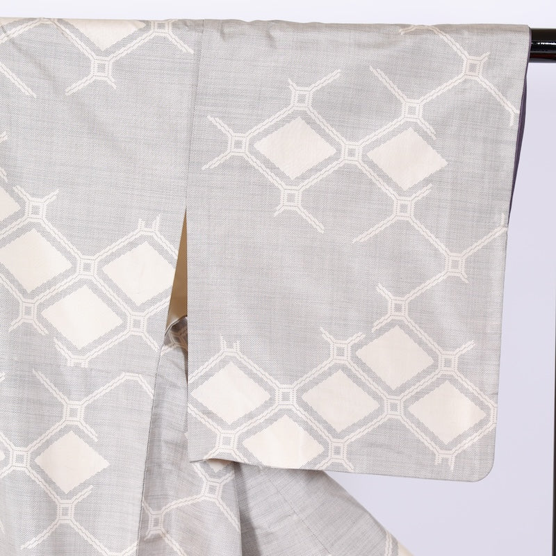 Japanese kimono used <Tsumugi> Msize silk 100% /B815