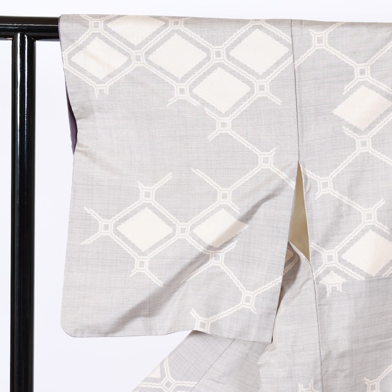 Japanese kimono used <Tsumugi> Msize silk 100% /B815