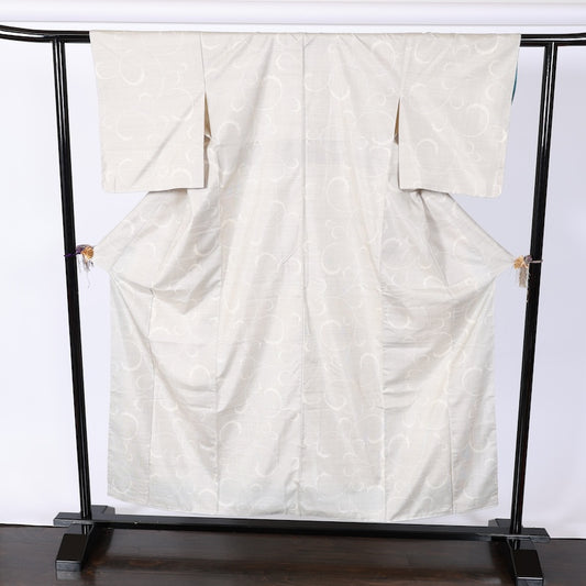 Japanese kimono used <Tsumugi> M-size silk 100% /B814