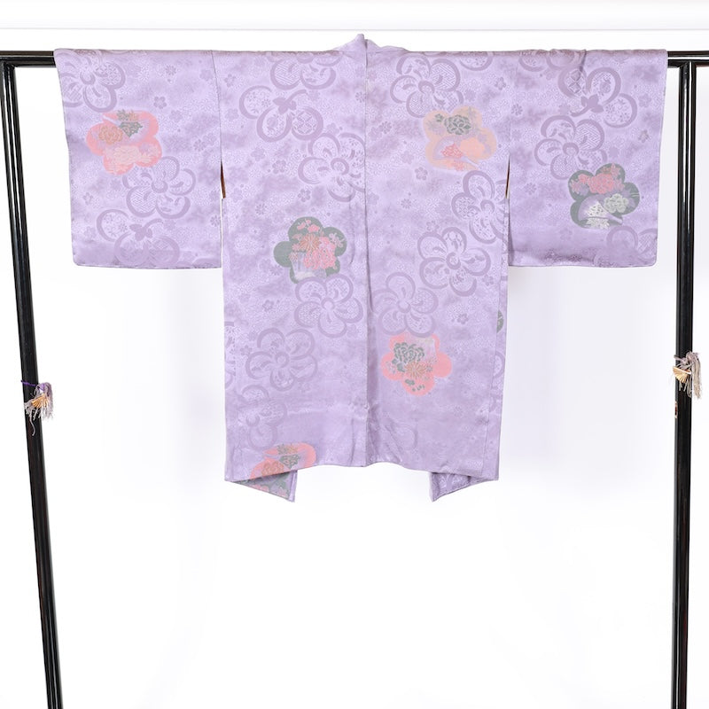 Japanese kimono Jacket Unused New (Haori) L-size 100% silk / B831