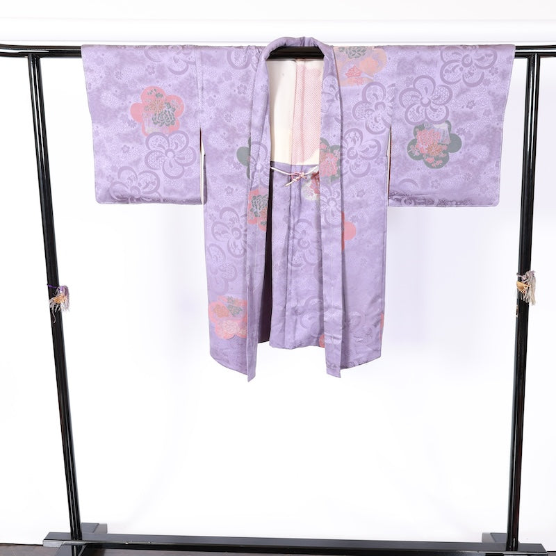 Japanese kimono Jacket Unused New (Haori) L-size 100% silk / B831