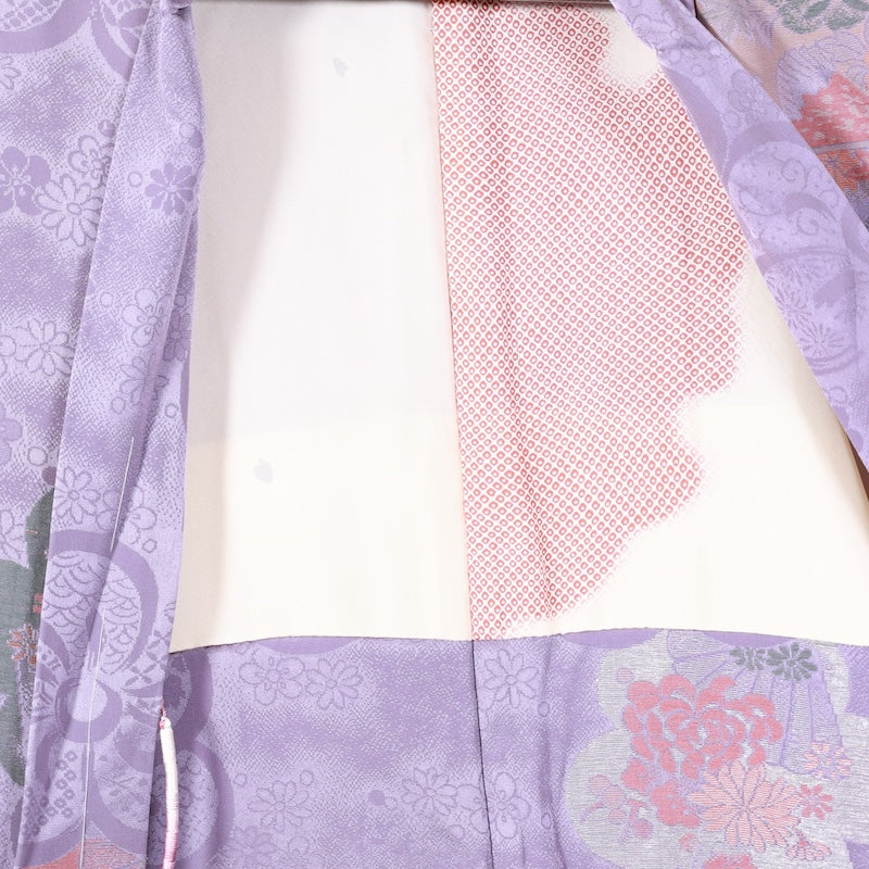 Japanese kimono Jacket Unused New (Haori) L-size 100% silk / B831
