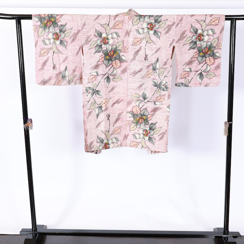 Japanese kimono Jacket (Haori) L-size 100% silk / B821
