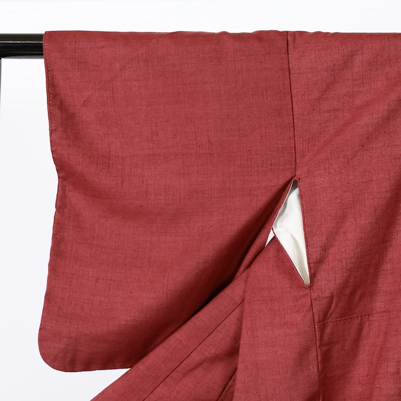 Japanese kimono used <Tsumugi> M-size silk 100% /B820