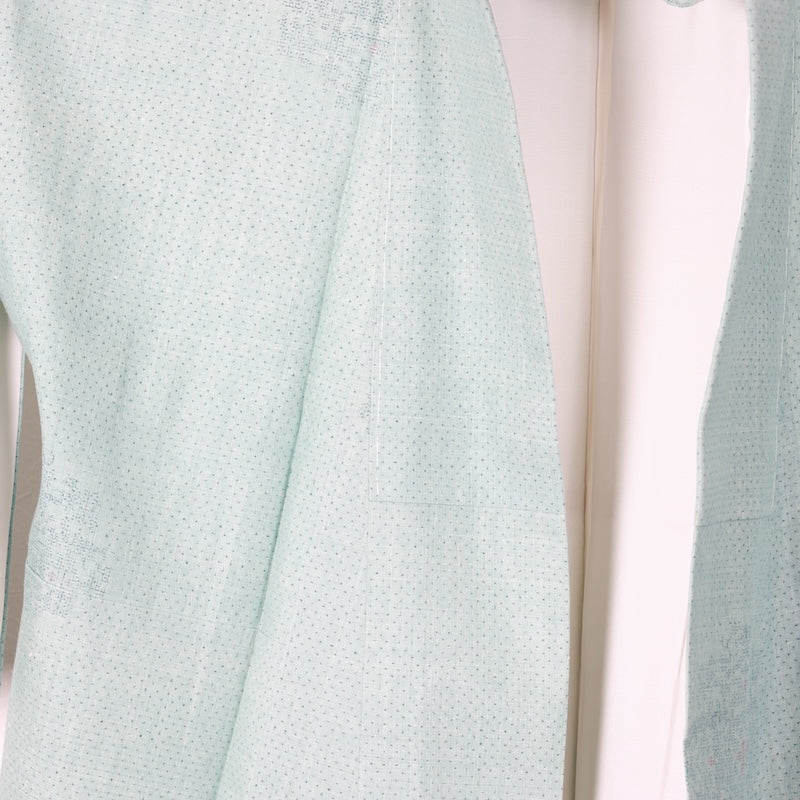New Unused Japanese kimono <Tsumugi> Lsize silk 100% /T418