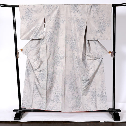 Japanease kimono New (tsumugi)size-M silk 100%/A040