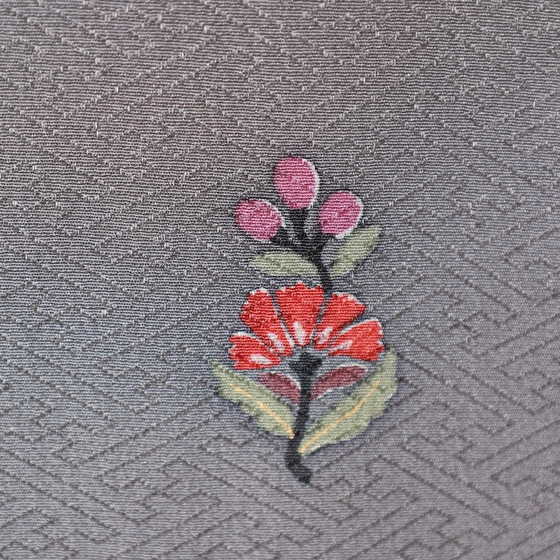 Japanese kimono used <houmongi> Lsize silk 100% /T428