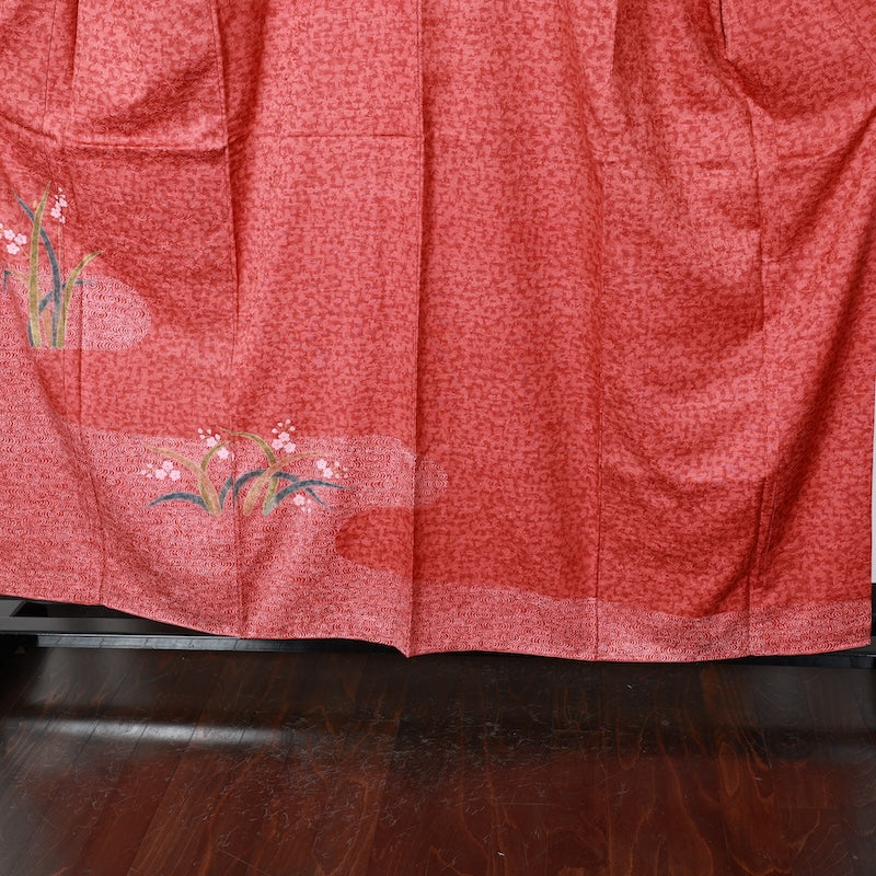 Japanese kimono used <houmongi> Msize silk 100% /T427