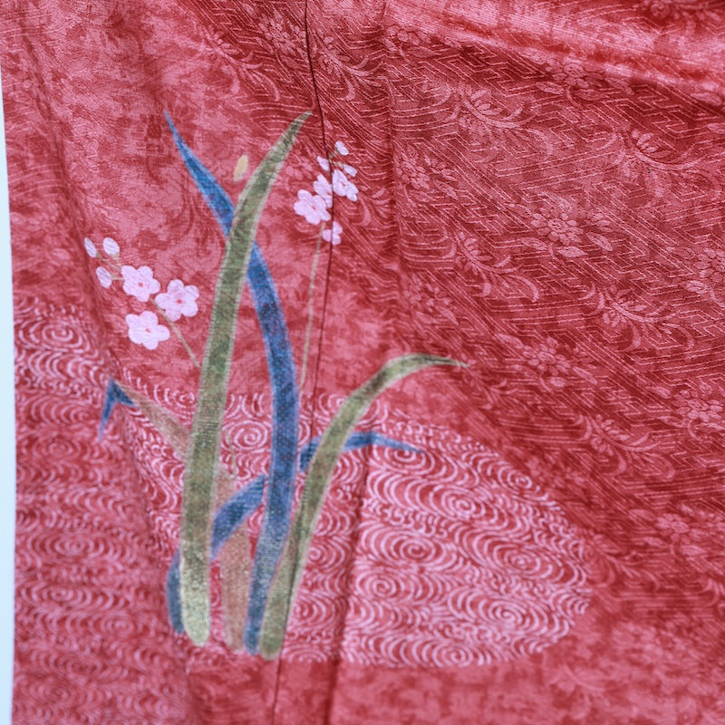 Japanese kimono used <houmongi> Msize silk 100% /T427