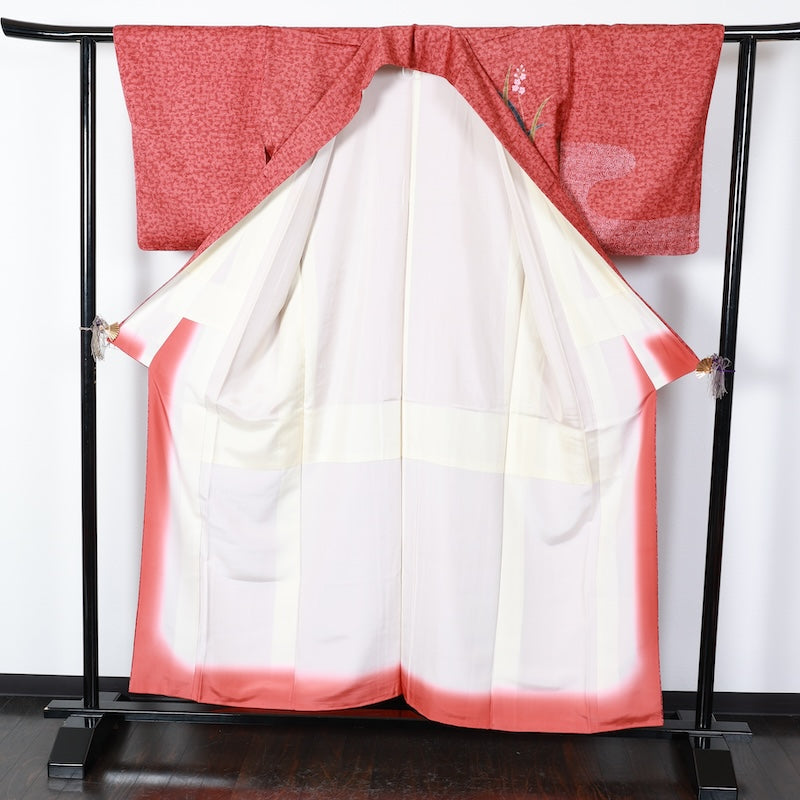 Japanese kimono used <houmongi> Msize silk 100% /T427