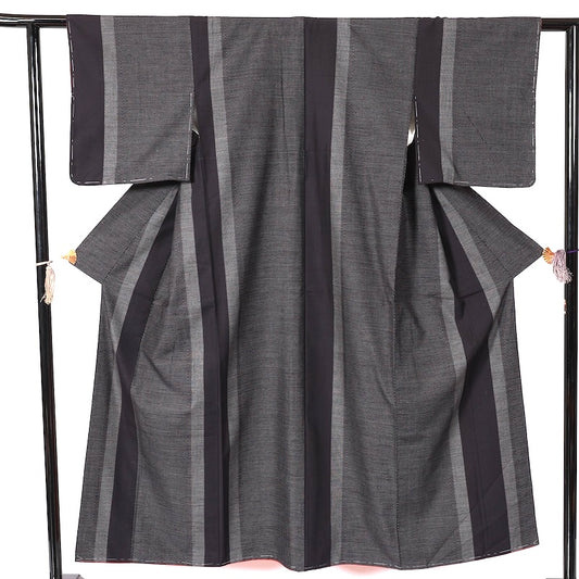 Japanease kimono New (tsumugi)size-M silk 100%/183