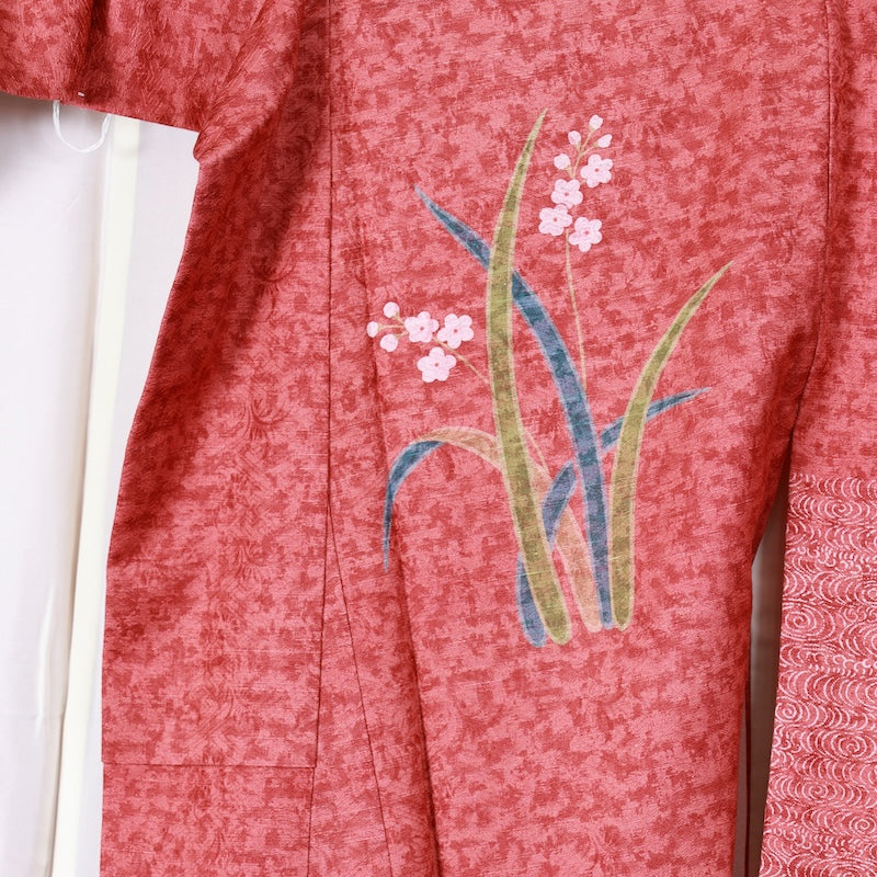 Japanese kimono used <houmongi> Msize silk 100% /T427