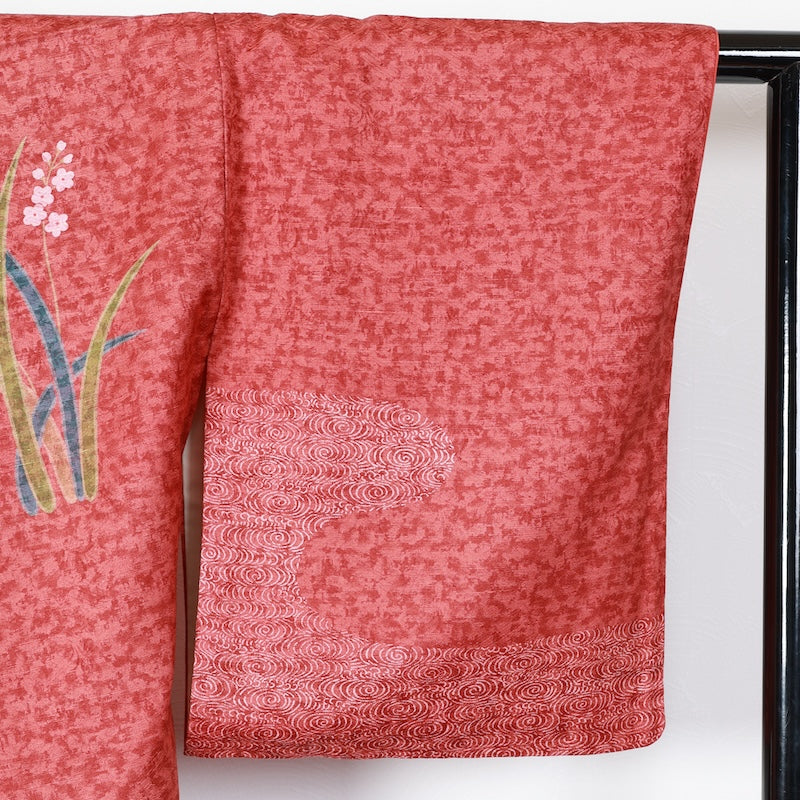 Japanese kimono used <houmongi> Msize silk 100% /T427