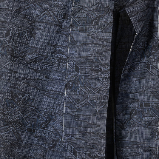 Japanease kimono Mew(tsumugi)size-S silk 100%/K181